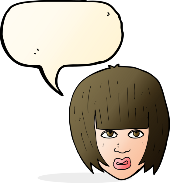 Bir insan tarafından çizilmiş, uzun saçlı, karikatür hastası bir kız.