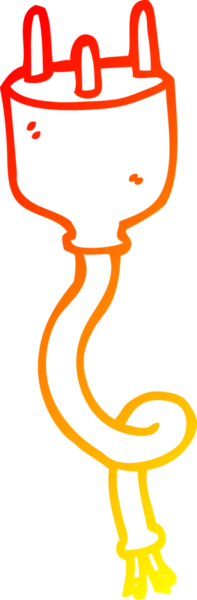 Bir insan tarafından çizilen elektrik prizinin sıcak gradyan çizimi