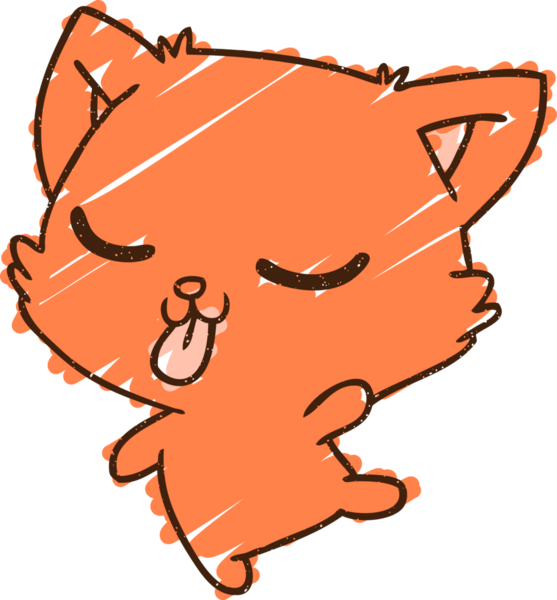 Bir insan tarafından çizilen Kedi Tebeşiri