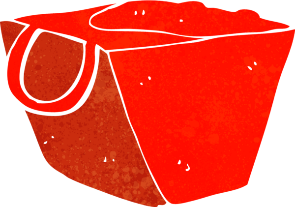 Bir insan tarafından çizilmiş makarna kutusu.