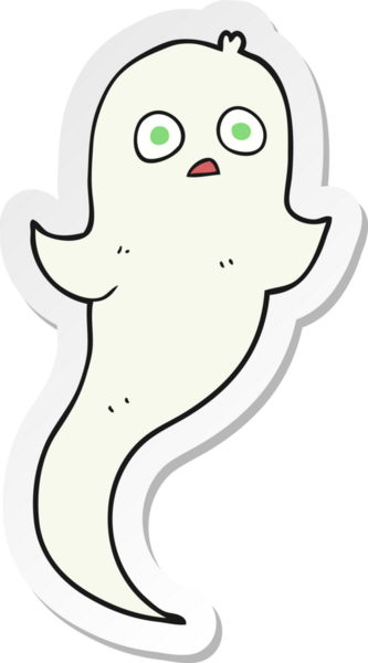 Bir insan tarafından çizilmiş cadılar bayramı hayaletinin çıkartması.