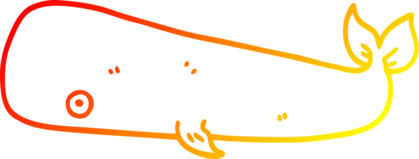 Bir insan tarafından çizilmiş karikatür balinası çizimi