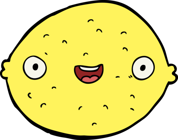 bir insan tarafından çizilmiş limon karikatürü