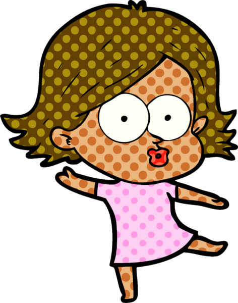 Çizgi film kızı somurtuyor bir insan tarafından