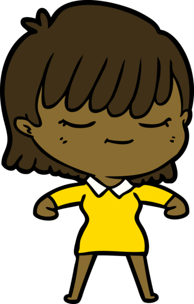 Bir insan tarafından çizilmiş karikatür kadın.