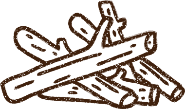 Bir insan tarafından çizilmiş Ateş Kampı Kömürü