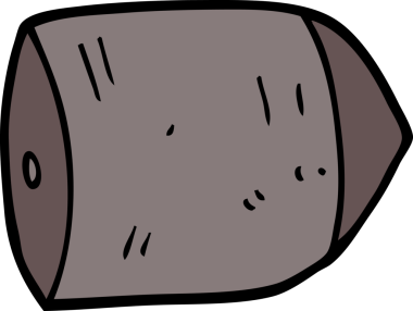 Bir insan tarafından çizilmiş büyük bir kurşun.