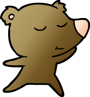 Bir insan tarafından çizilmiş bir çizgi film karakteri.