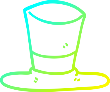 Bir insan tarafından çizilmiş bir şapkanın soğuk gradyan çizgisi.