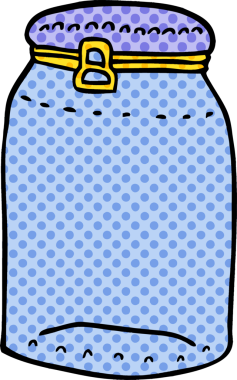 Bir insan tarafından çizilmiş karalama cam kavanozu.