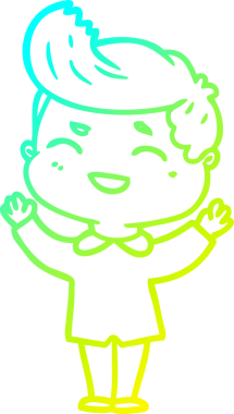 Bir insan tarafından çizilmiş bir çizgi film karakterinin soğuk çizgi çizimi.