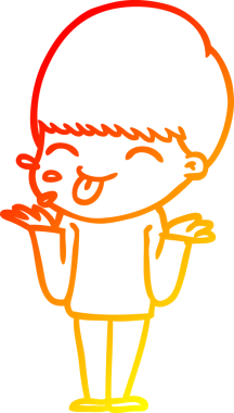 İnsan tarafından çizilmiş bir çizgi film karakterinin sıcak çizgi çizimi.