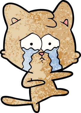 Bir insan tarafından çizilmiş çizgi film kedisi.