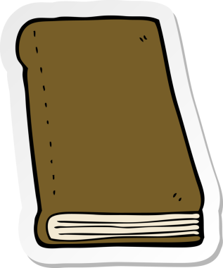 Bir insan tarafından çizilmiş bir çizgi roman çıkartması.