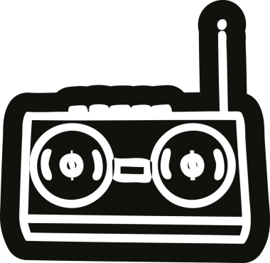bir insan tarafından çizilmiş radyo kaset çalar simgesi