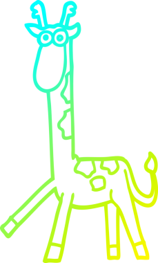 Soğuk gradyan çizgisi, bir insan tarafından çizilmiş yürüyen bir zürafa.