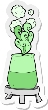 Bir insan tarafından çizilmiş bir karikatür bilim deneyinin çıkartması.