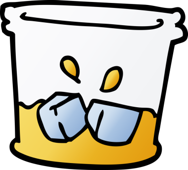 Bir insan tarafından çizilmiş cam bardakta karalama içeceği.