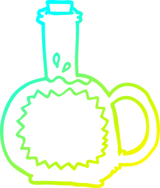 Bir insan tarafından çizilen akçaağaç şurubunun soğuk gradyan çizimi