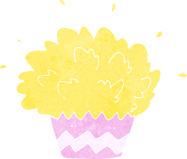 Bir insan tarafından çizilmiş patlayan çizgi film keki