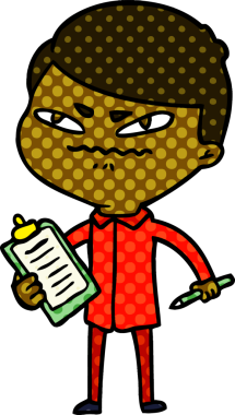 Bir insan tarafından çizilmiş kızgın bir adam.