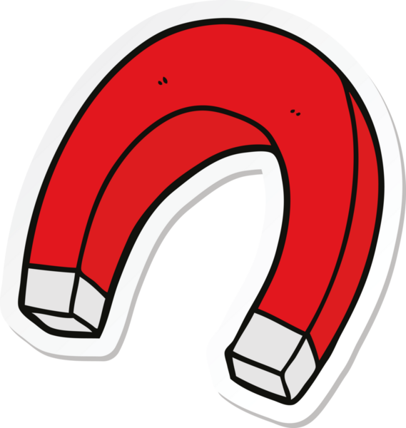 Bir insan tarafından çizilmiş bir karikatür mıknatısı.