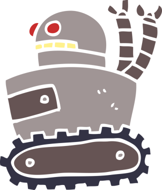 Bir insan tarafından çizilmiş karalama robotu.