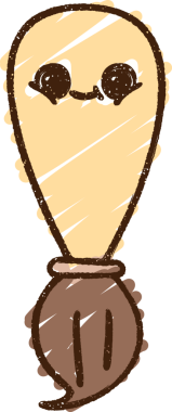 Bir insan tarafından çizilmiş Boya Fırçası Tebeşiri