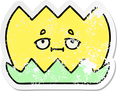 Bir insan tarafından çizilmiş tatlı bir nilüfer çiçeğinin sıkıntılı çıkartması.