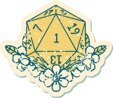 Retro Dövme Tarzı Doğal Zarlar Bir insan tarafından çizilmiş çiçek elementleri ile yuvarlanır