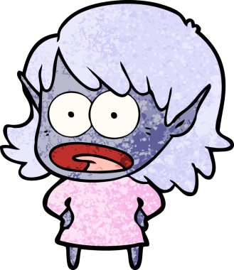 Bir insan tarafından çizilen elf kızı şok etti.