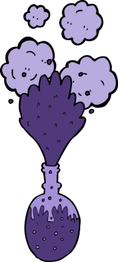 Bir insan tarafından çizilen patlayan kimyasallar.