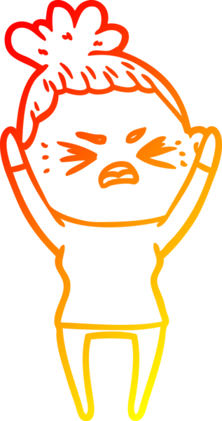 Bir insan tarafından çizilmiş kızgın bir karikatür çizimi.