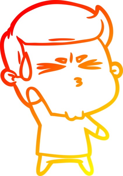 Bir insan tarafından çizilmiş mutlu bir adamın çizgi çizimi.