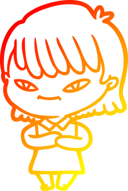 Bir insan tarafından çizilmiş bir karikatür kadın çizimi