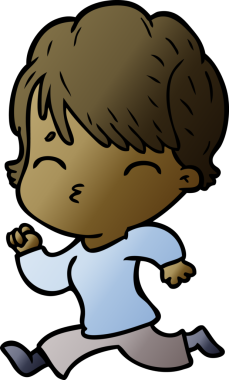 Bir insan tarafından çizilmiş bir çizgi film kadını.