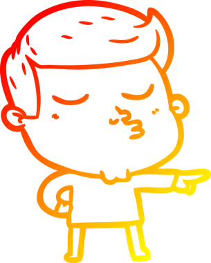 Bir insan tarafından çizilen çizgi film modelinin sıcak çizgi çizimi.