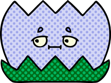 Bir insan tarafından çizilmiş bir nilüfer çiçeği çizgi filmi.