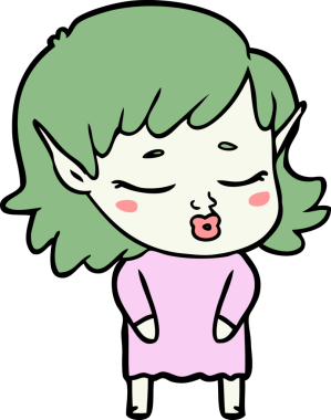 Bir insan tarafından çizilmiş güzel elf kızı.