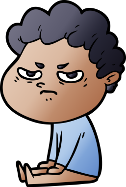 Bir insan tarafından çizilmiş kızgın bir adam.