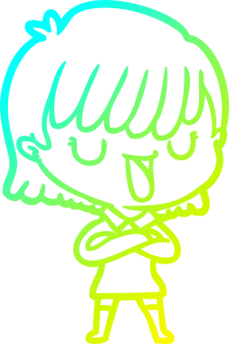 Bir insan tarafından çizilmiş bir karikatür kadın çizimi.