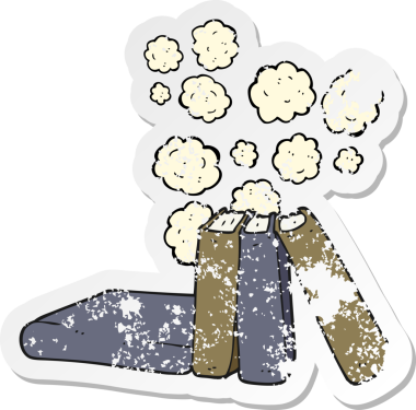 Bir insan tarafından çizilmiş bir çizgi filmin gerilimli yapıştırması.