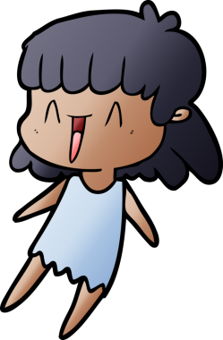 Bir insan tarafından çizilmiş karikatür kadın.