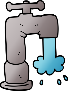 Bir insan tarafından çizilmiş karalama musluğu