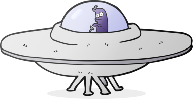 Bir insan tarafından çizilmiş serbest çizim uçan daire.