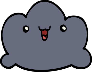 bir insan tarafından çizilmiş karikatür bulutu