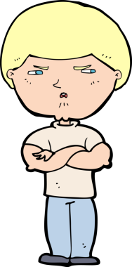 Bir insan tarafından çizilmiş huysuz bir adam çizgi filmi.