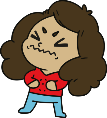 Bir insan tarafından çizilmiş tatlı bir kawai kızının serbest çizimi.