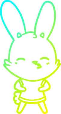 Bir insan tarafından çizilmiş garip bir tavşan çizgi filmi.