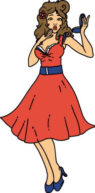 Bir insan tarafından çizilmiş geleneksel bir afiş dövmesi.